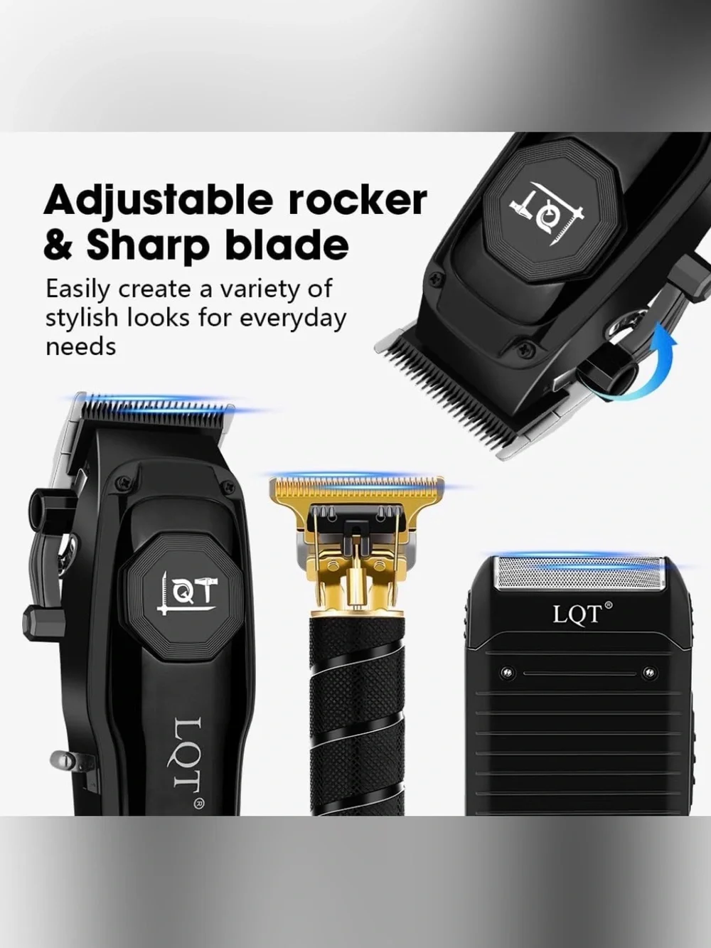 4-in-1 Men's Hair Clippers Kit, Includes Nose Hair Trimmer, Electric Shaver #VA6